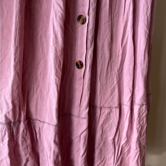 Pink Flowy Maxi Midi Skirt - Picture 4 of 7